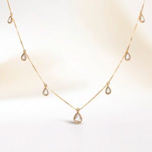 Colar em ouro 18k - Topázio Branco 