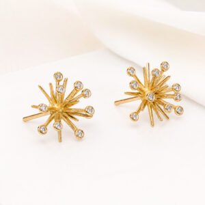 Brinco em ouro 18k - Moissanite