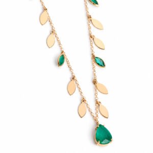 Colar em ouro 18k - Esmeraldas